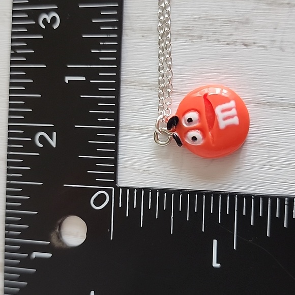 M&M Necklace 20 inch 925S Silver plate Chain NP - Picture 3 of 3